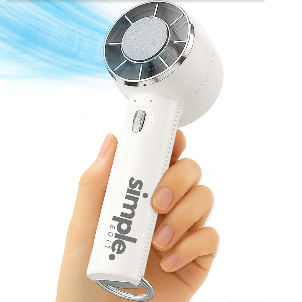 JetMini Turbo Handheld Fan | Icy Pad Cold Compress & Stepless Speed Control