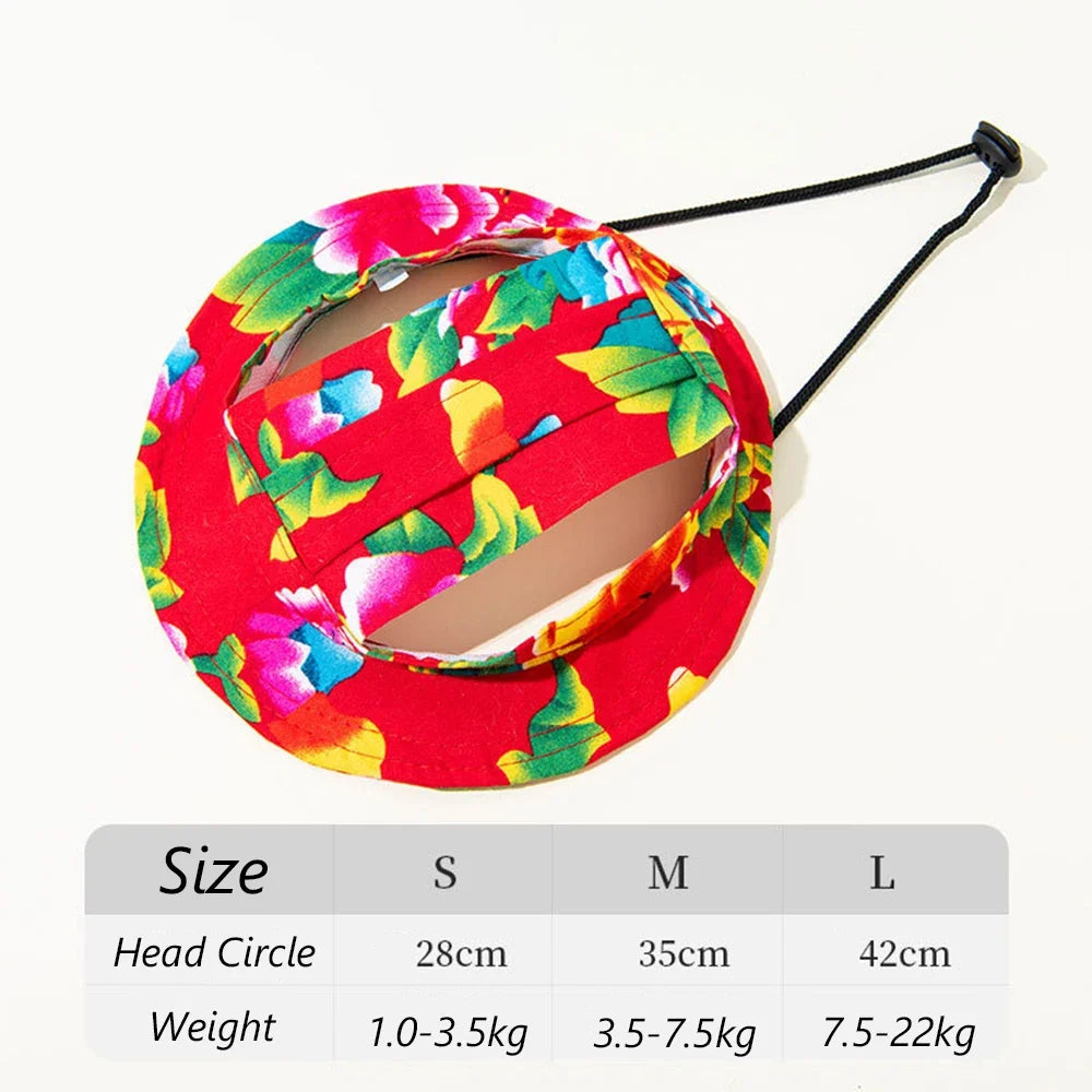 Cute Print Dog Hat for Small Medium Dogs | Adjustable Pet Cap for Pug Corgi Dachshund