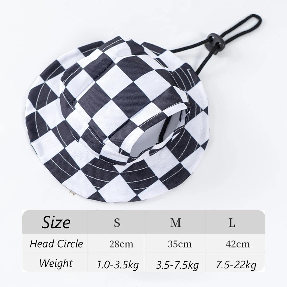Cute Print Dog Hat for Small Medium Dogs | Adjustable Pet Cap for Pug Corgi Dachshund