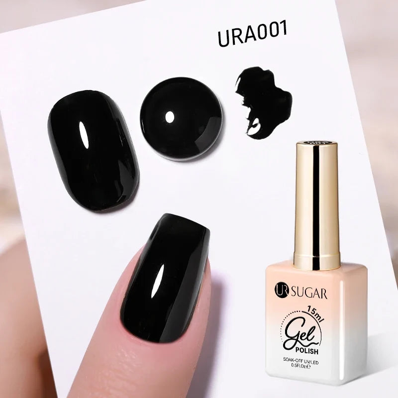 UR SUGAR 15ml Jelly Milky White Translucent Color Gel Polish Semi Permanent UV Gel Nail Art Soak Off Gel Varnish Latest Fashion